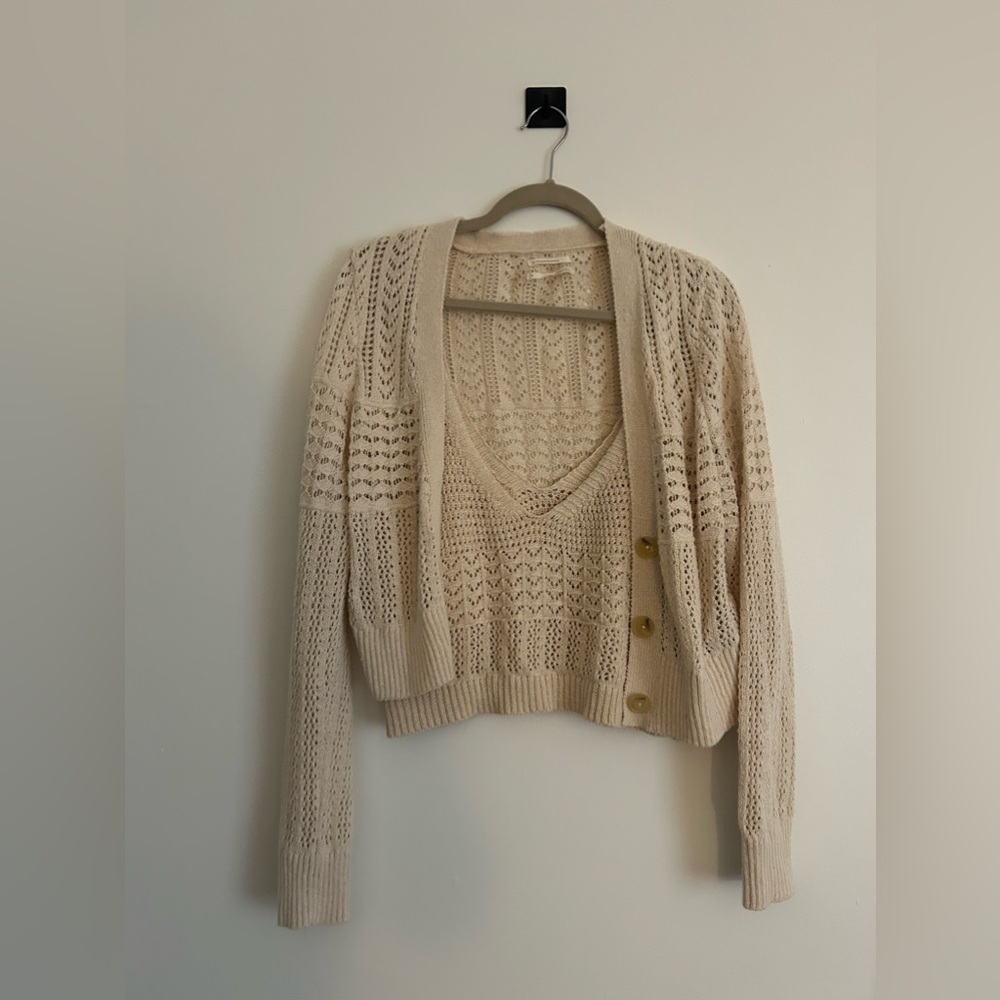 2 piece crocheted  Anthropologie set, size M, not worn no tags